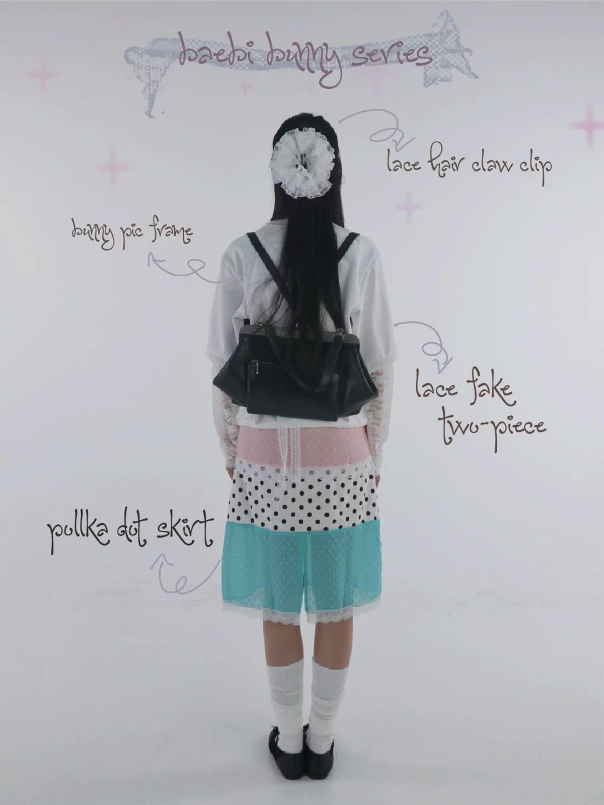 bae bi Animal Print Lace Patchwork Tie Waist Faux Layered Women&