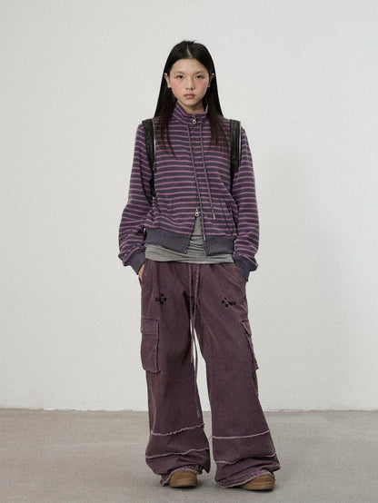 Achihara Striped Mushroom Sweatshirt