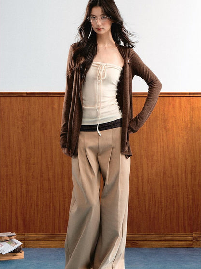7Shiftin Relaxed Slouchy Adjustable Tie Bandeau Two Piece Women&