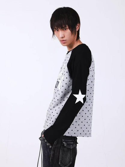 DETW onLine Star Music Contrast Print Raglan Slim Women&