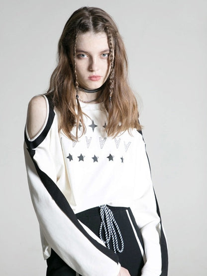 ANYQUESTION_Contrast_Print_Ribbon_Off_Shoulder_Women&