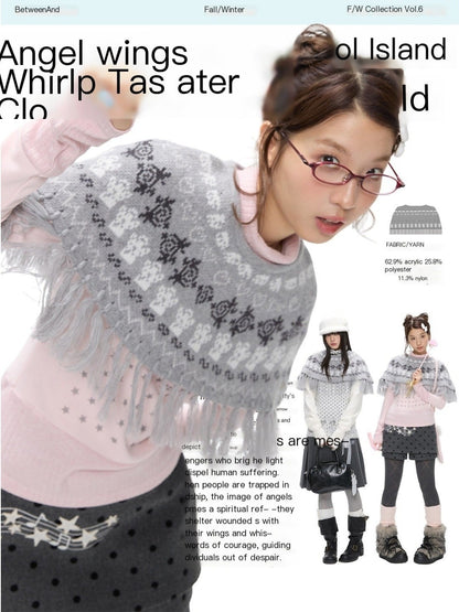 BETWEENAND_Fair_Isle_Jacquard_Fringe_Knit_Cape_Women&