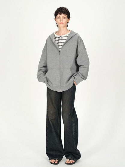 AFTADAWN Solid Oversized Hooded Pockets Women&