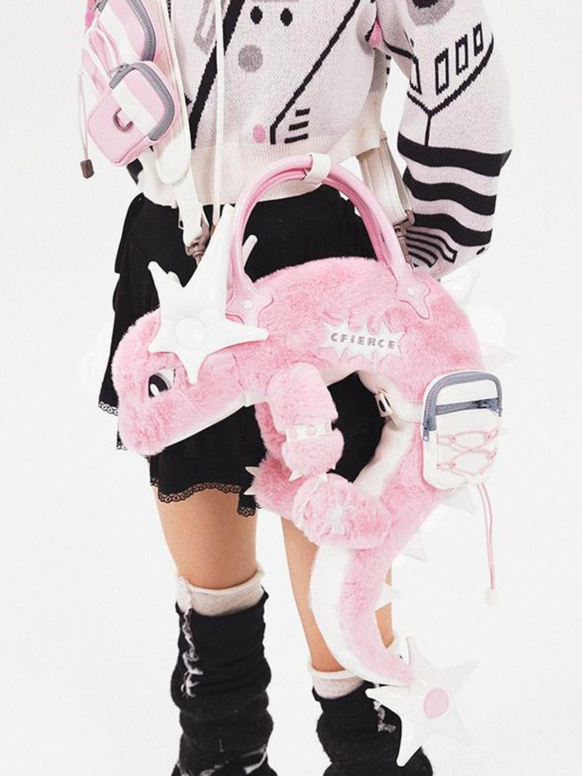CFIERCE Dragon Scale Glossy Crossbody Bag