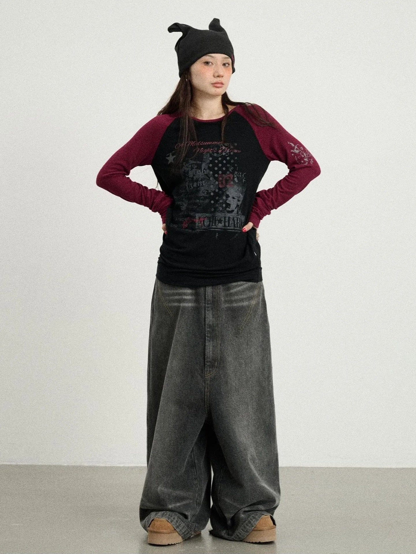 Achihara Cosmic Colorblock Long Sleeve Tee
