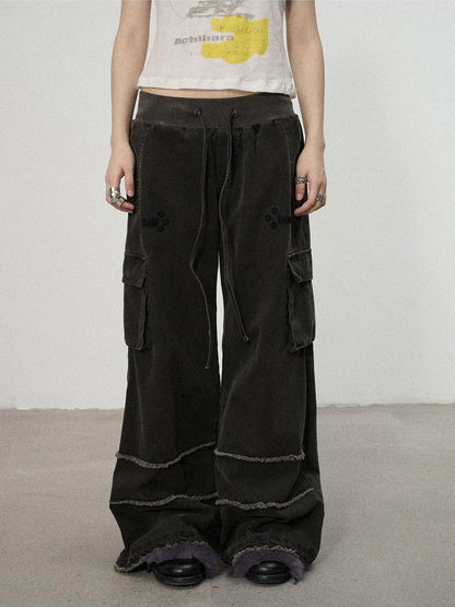Achihara Vintage Star Work Pants With Adjustable Cuffs