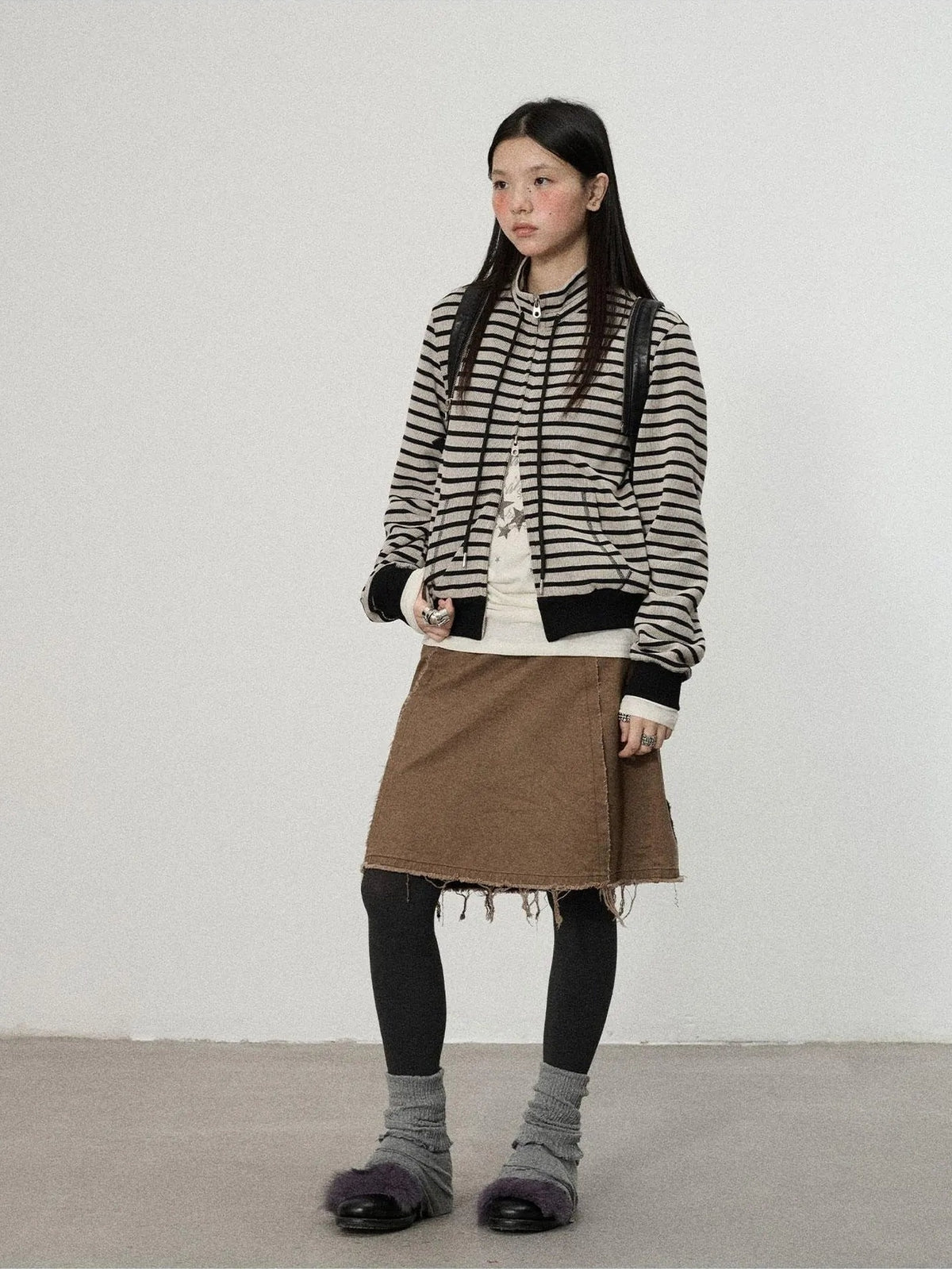 Achihara Striped Mushroom Sweatshirt