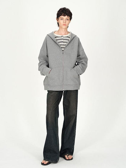 AFTADAWN Solid Oversized Hooded Pockets Women&