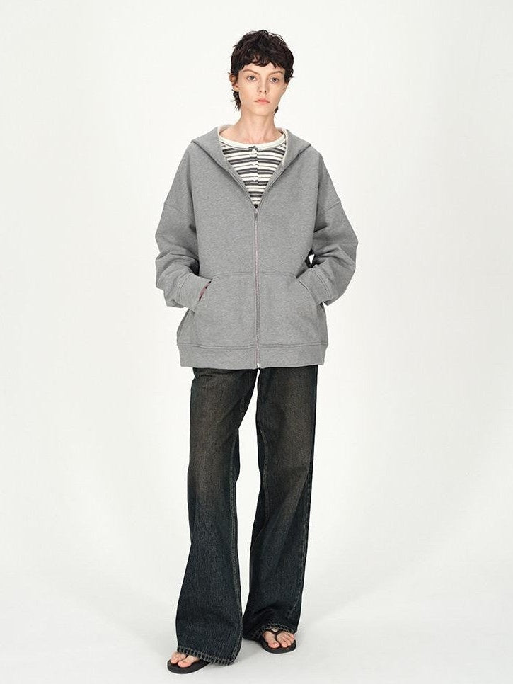 AFTADAWN Solid Oversized Hooded Pockets Women&