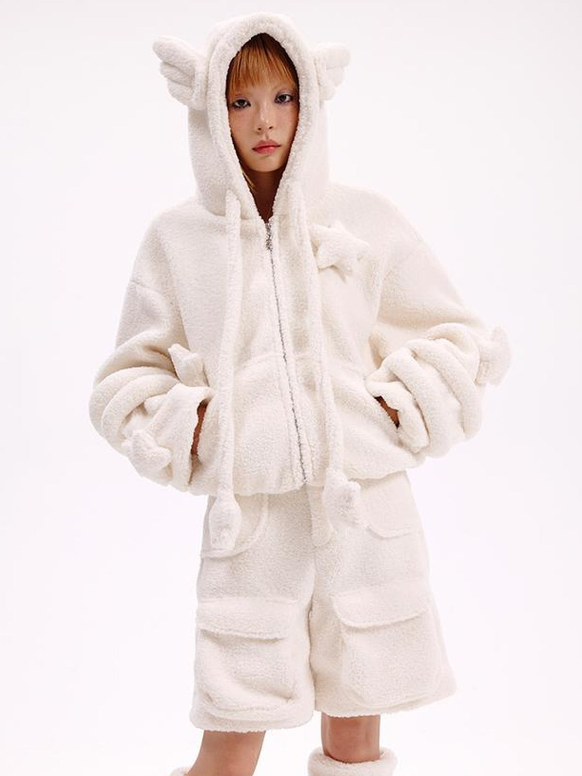 CFIERCE Lamb Fleece Shorts