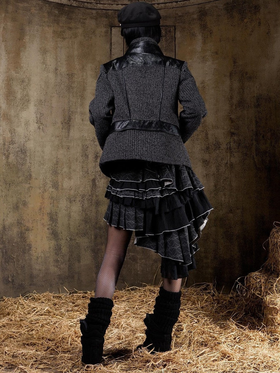 ARIADNAw Lace Up Biker Punk Retro Women&