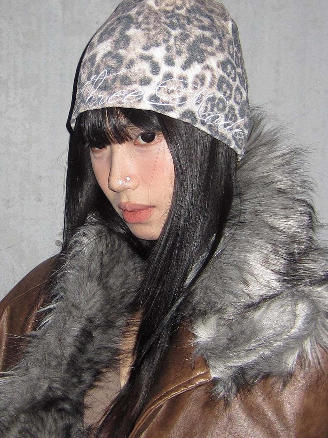 3MODE Black Shearling Lined Thickened Retro Women&