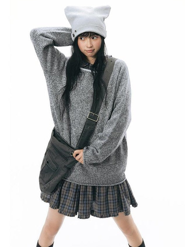NAPSNAPS Color Block Wide Neck Knit Women&