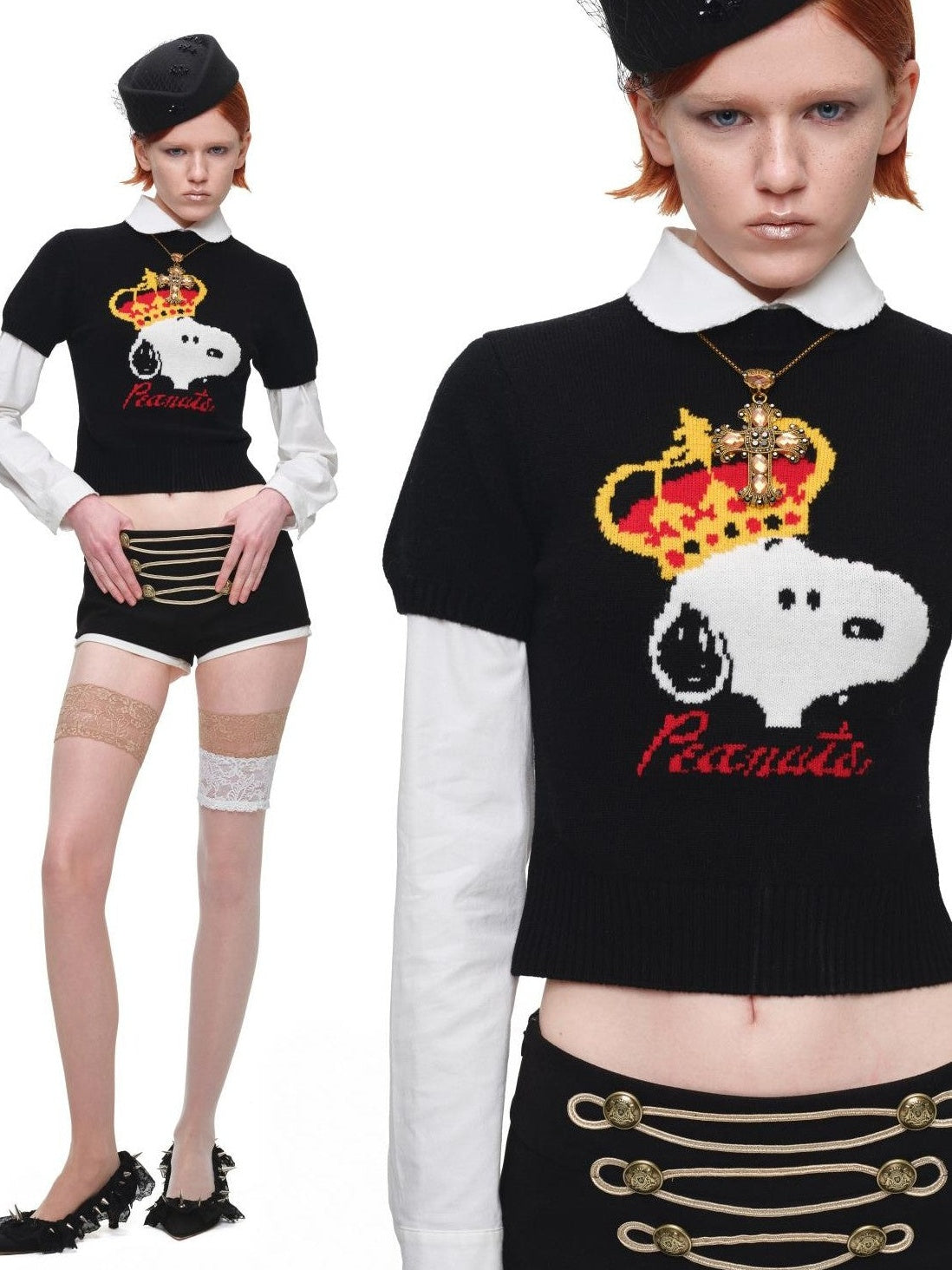1JINN STUDIO Cartoon Jacquard Pure Wool Women&