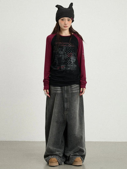 Achihara Cosmic Colorblock Long Sleeve Tee