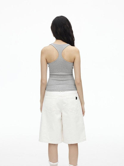 AFTADAWN U Neck Backless Slim Racerback Women&