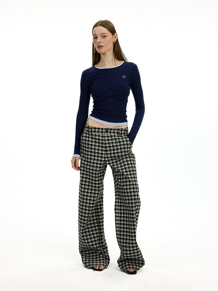 AFTADAWN Colorblock Faux Two Piece Women&