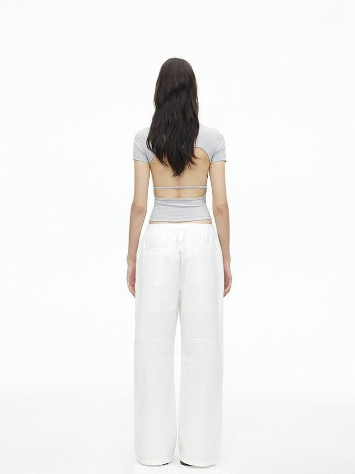 AFTADAWN Relaxed Pleated Split Scimitar Women&