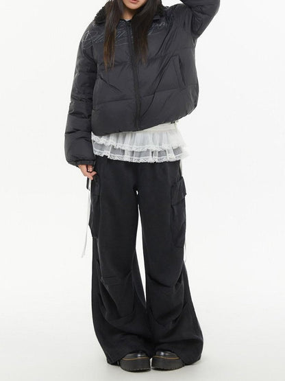 atrandom Pleated Multi Pocket Washed Cargo Women&