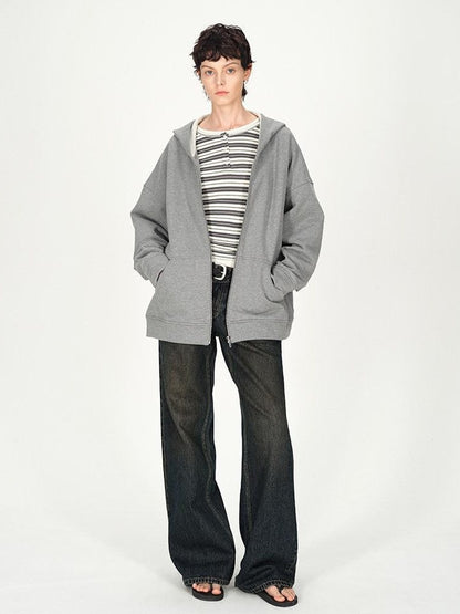 AFTADAWN Solid Oversized Hooded Pockets Women&