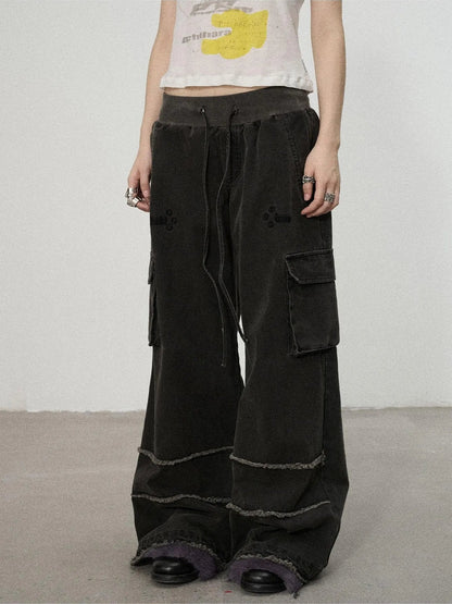 Achihara Vintage Star Work Pants With Adjustable Cuffs