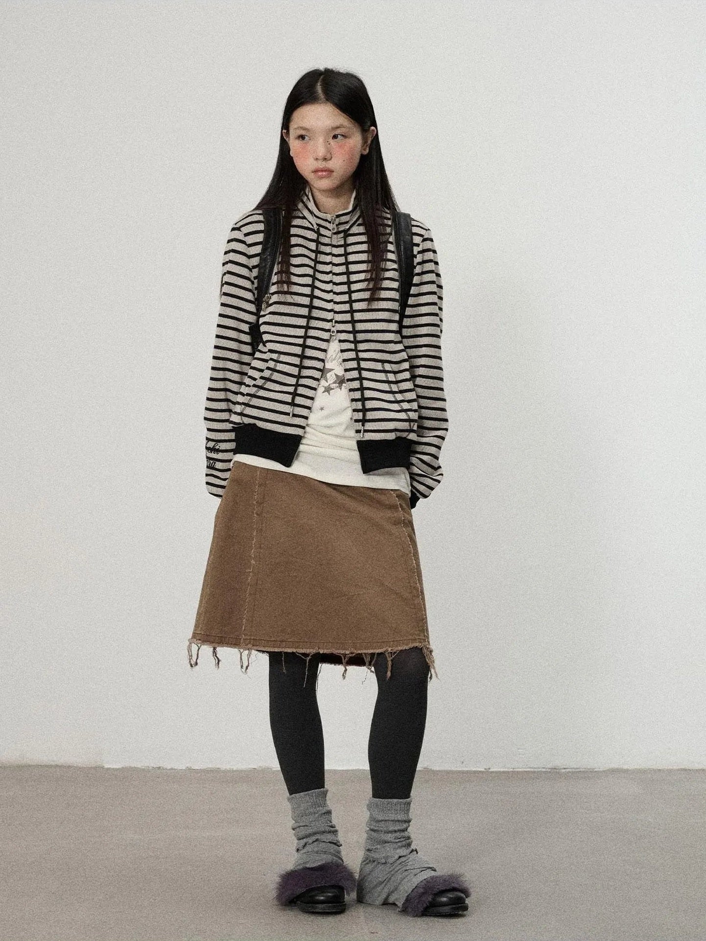 Achihara Striped Mushroom Sweatshirt