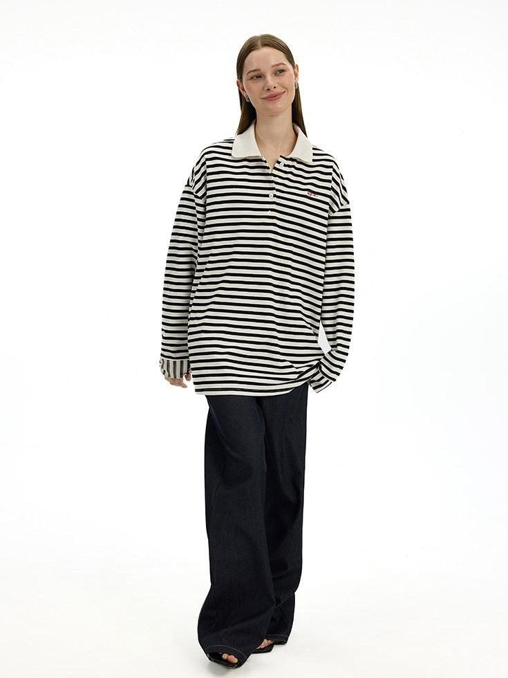 AFTADAWN Black White Striped Patchwork Women&