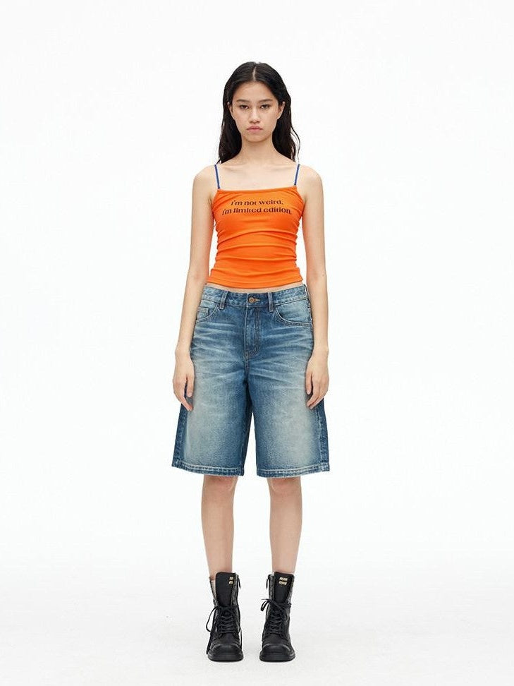 AFTADAWN Contrast Lace Letter Print Halter Slim Elastic Women&