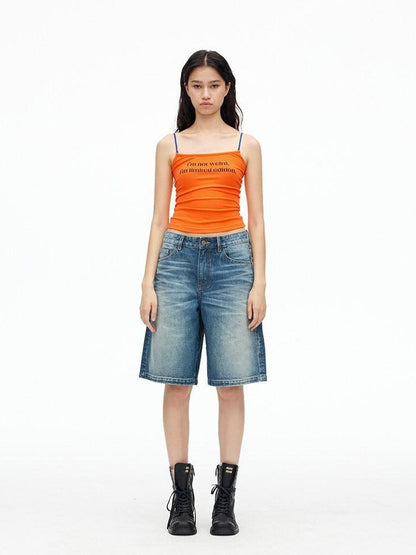 AFTADAWN Contrast Lace Letter Print Halter Slim Elastic Women&