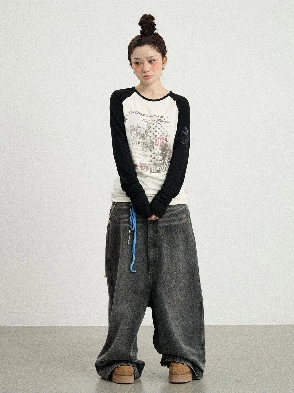 Achihara Cosmic Colorblock Long Sleeve Tee