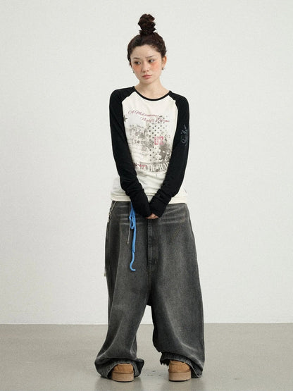 Achihara Cosmic Colorblock Long Sleeve Tee