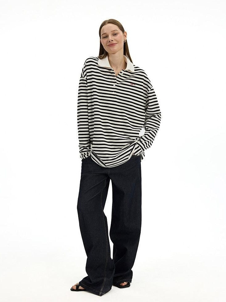 AFTADAWN Black White Striped Patchwork Women&