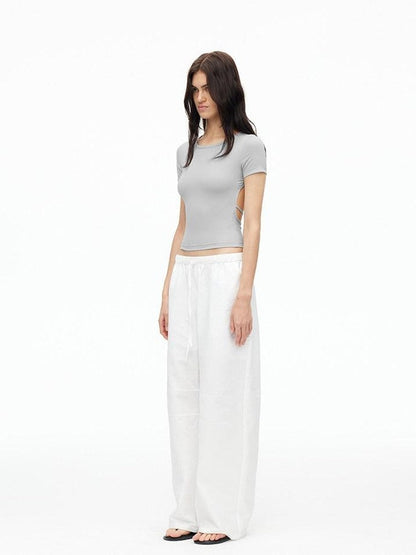 AFTADAWN Solid Breathable Quick Dry U Neck Women&