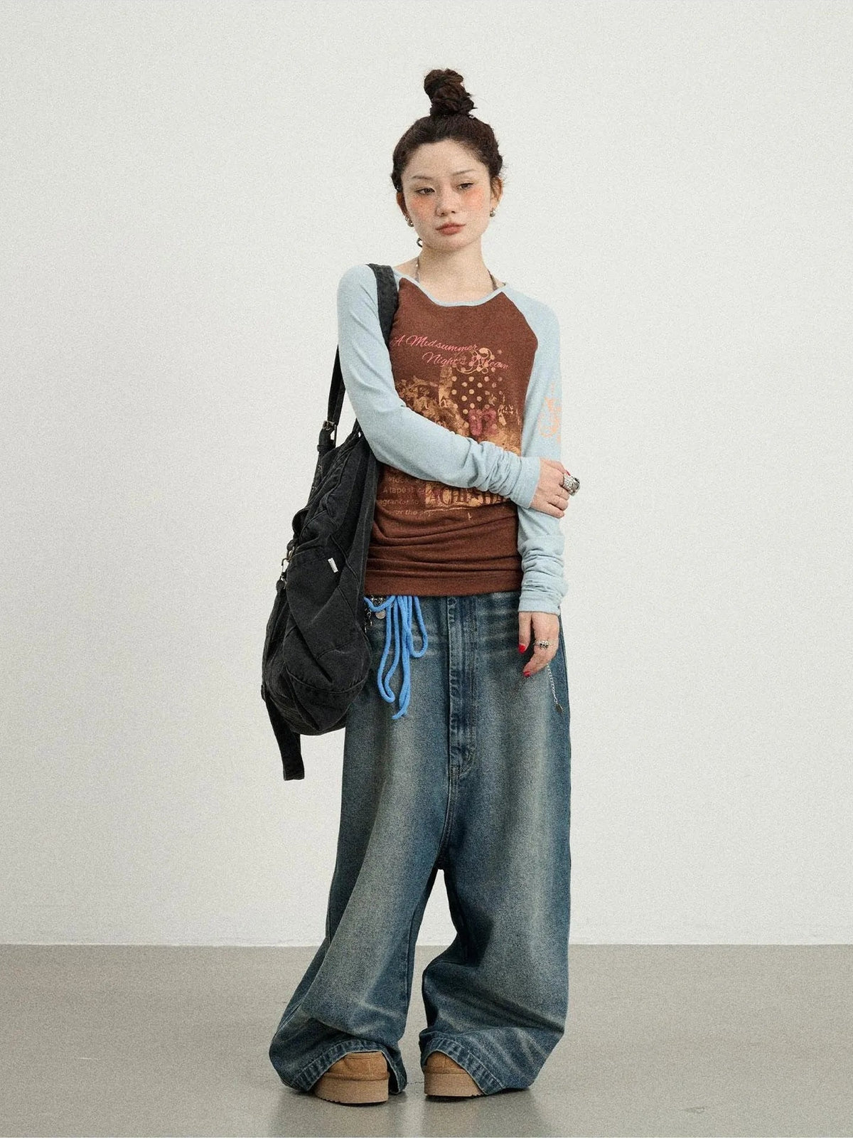 Achihara Cosmic Colorblock Long Sleeve Tee
