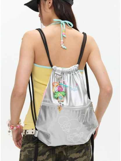 BETWEENAND Silver Original Designer Print Double Sided Women&