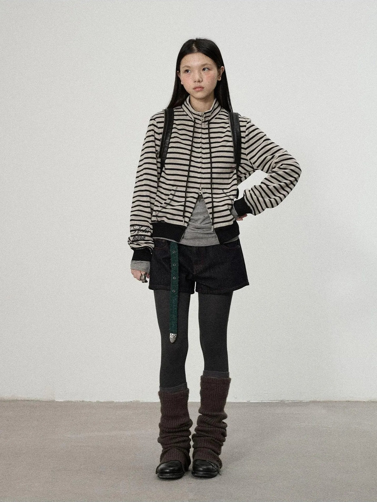Achihara Striped Mushroom Sweatshirt