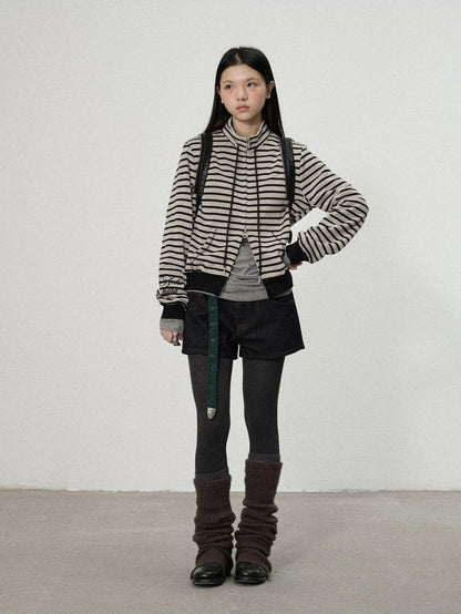 Achihara Striped Mushroom Sweatshirt