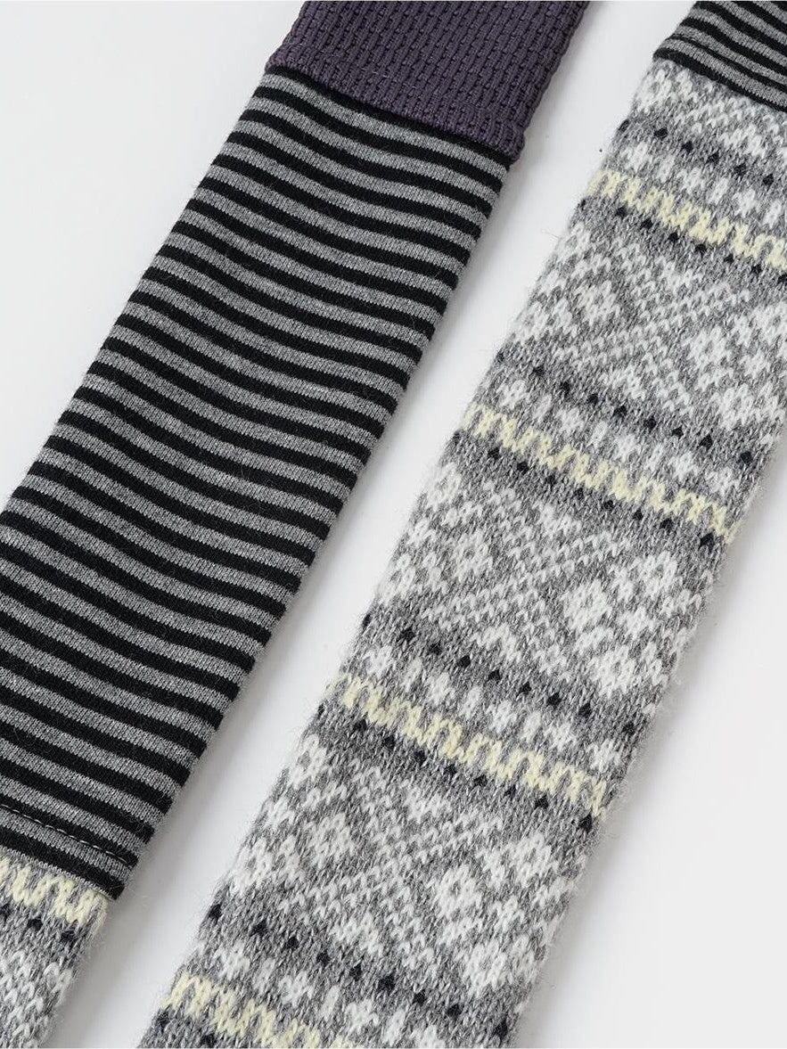 oinimi Fair Isle Spliced Knit Narrow Women&