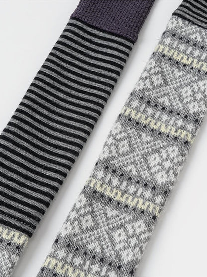 oinimi Fair Isle Spliced Knit Narrow Women&