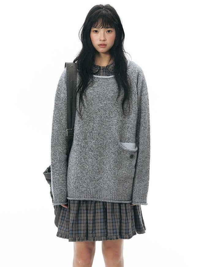 NAPSNAPS Color Block Wide Neck Knit Women&