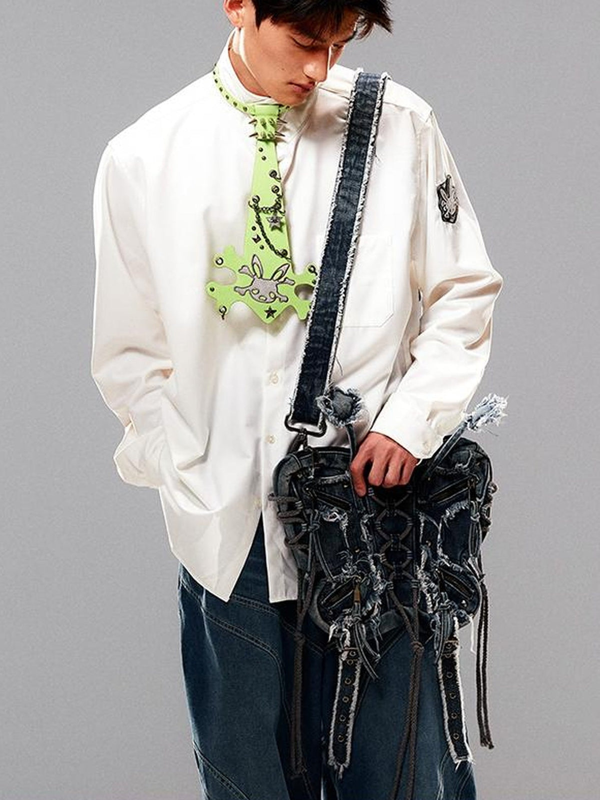 CFIERCE Medium Stretch Denim Butterfly Bag