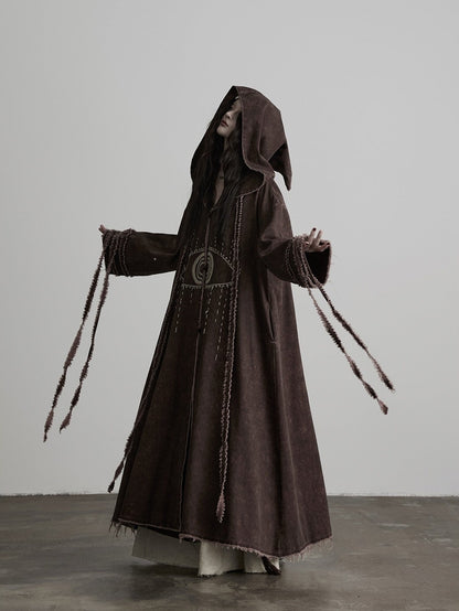 INDULGE_Dark_Wash_Quilted_Embroidered_Hooded_Long_Cotton_Women&