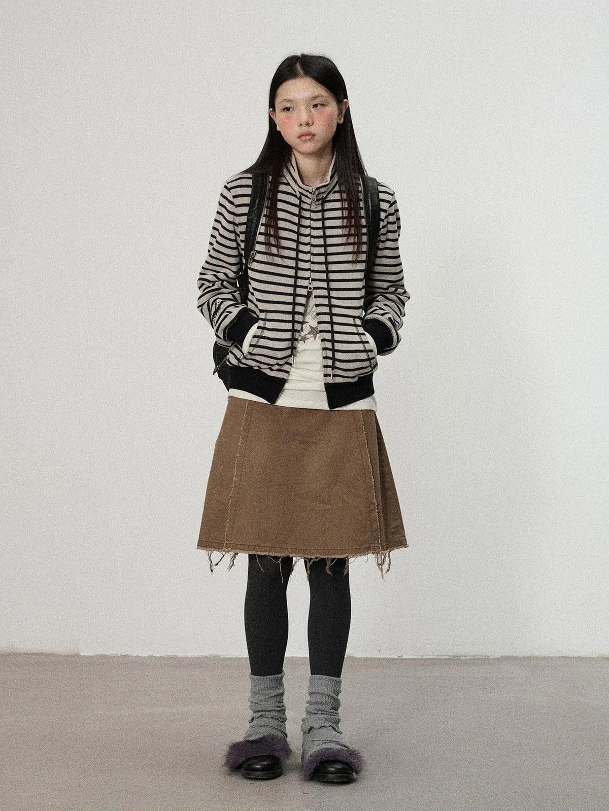 Achihara Striped Mushroom Sweatshirt