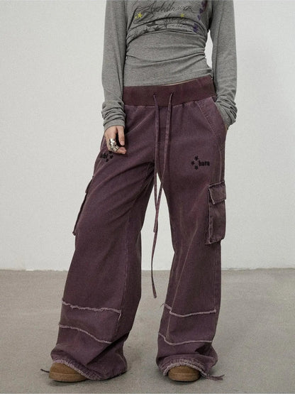 Achihara Vintage Star Work Pants With Adjustable Cuffs