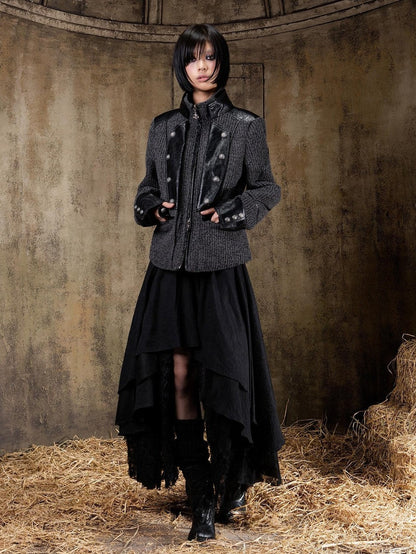 ARIADNAw Lace Up Biker Punk Retro Women&