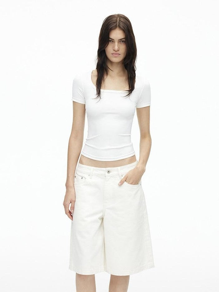 AFTADAWN Airy Quick Dry U Neck Slim Fit Sport Women&
