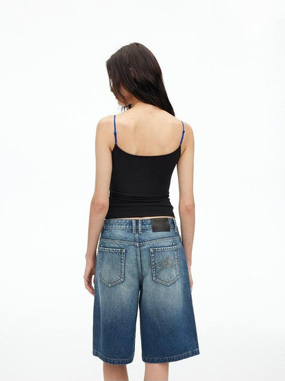AFTADAWN Contrast Lace Letter Print Halter Slim Elastic Women&
