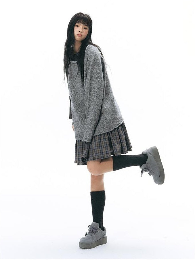 NAPSNAPS Color Block Wide Neck Knit Women&