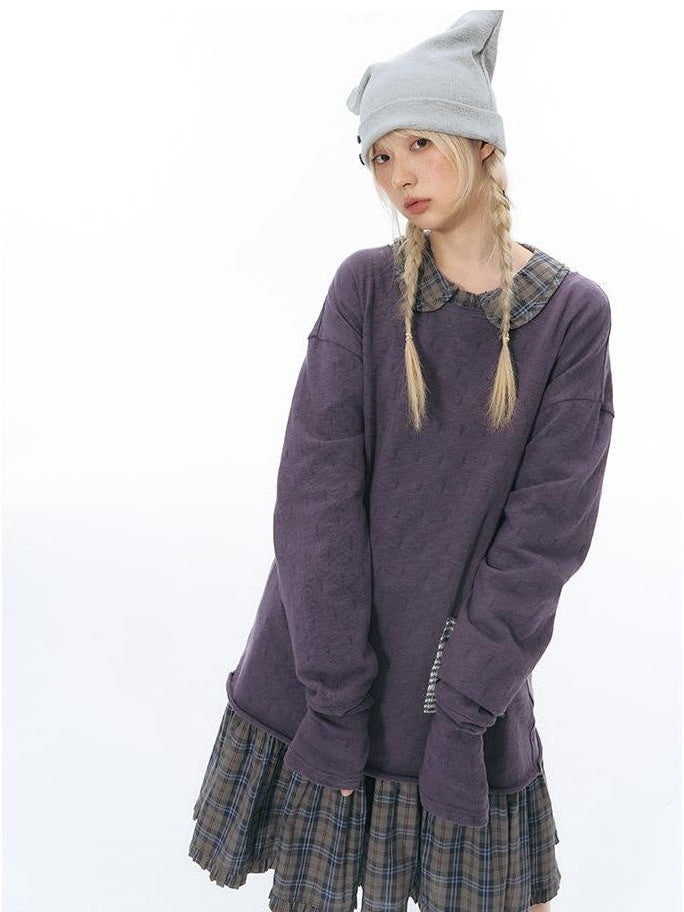 NAPSNAPS Split Cuff Drop Shoulder Knit Women&