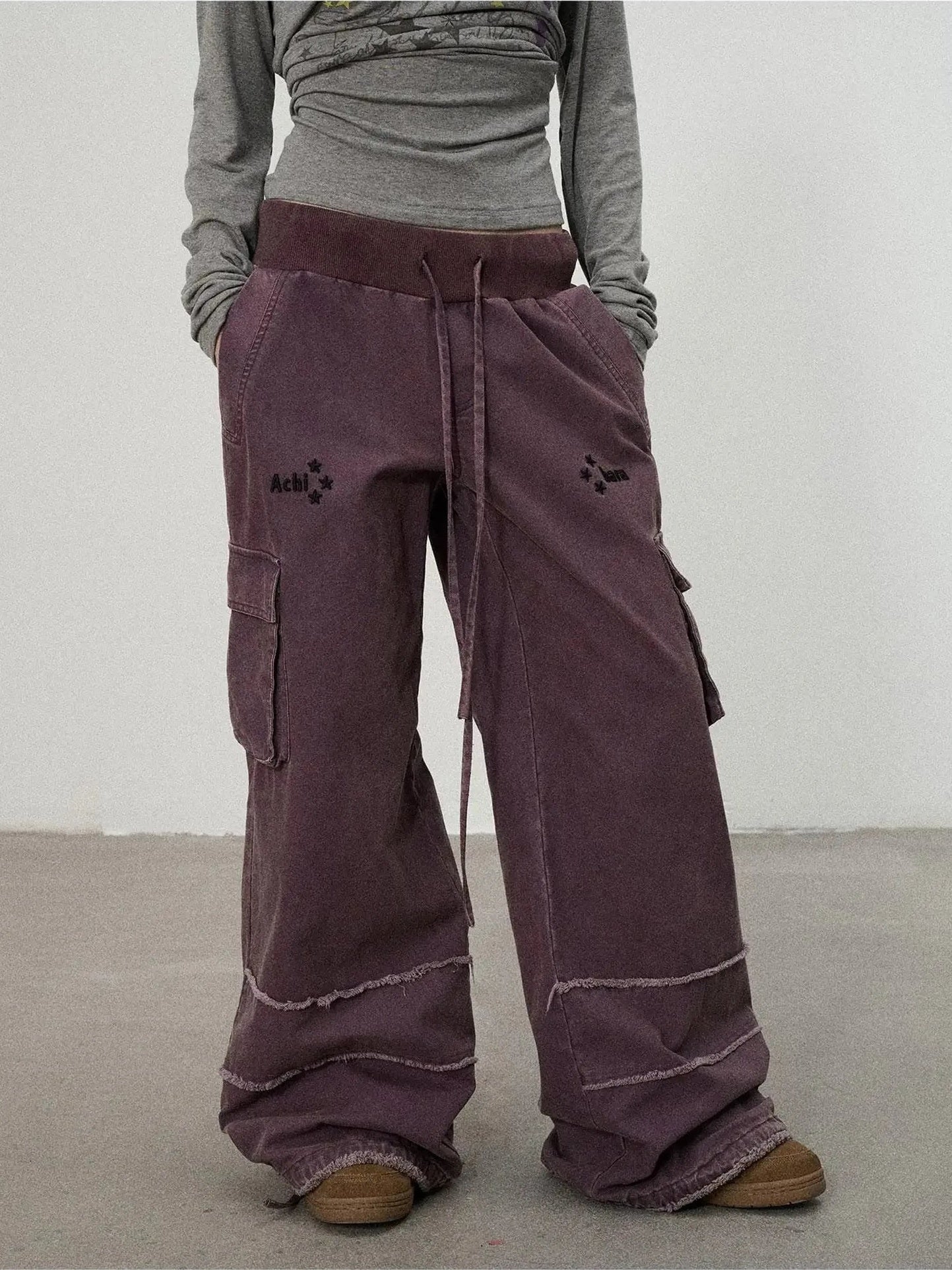 Achihara Vintage Star Work Pants With Adjustable Cuffs